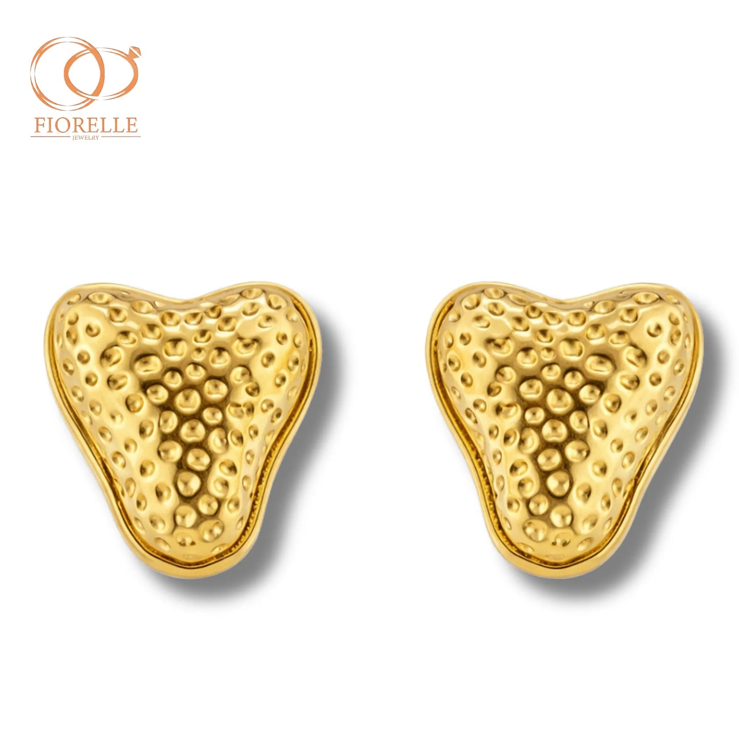 Aretes Corazón Orgánico Texturizado