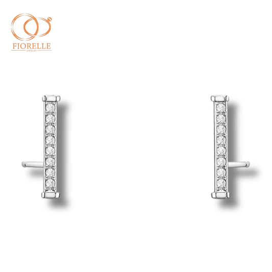 Aretes Letra I Slim con Destello