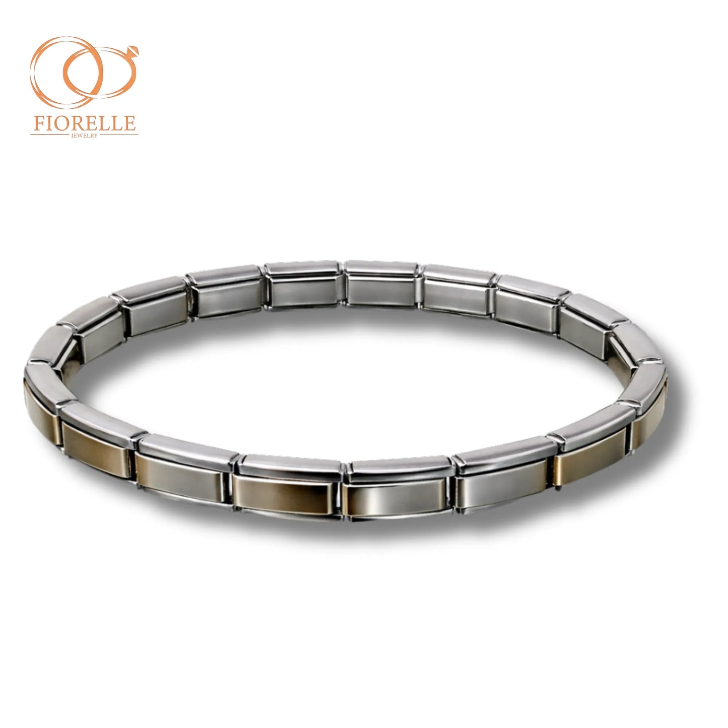 Pulsera Eslabón Bicolor Acero