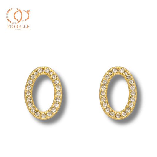 Aretes Inicial O con Halo Luminoso