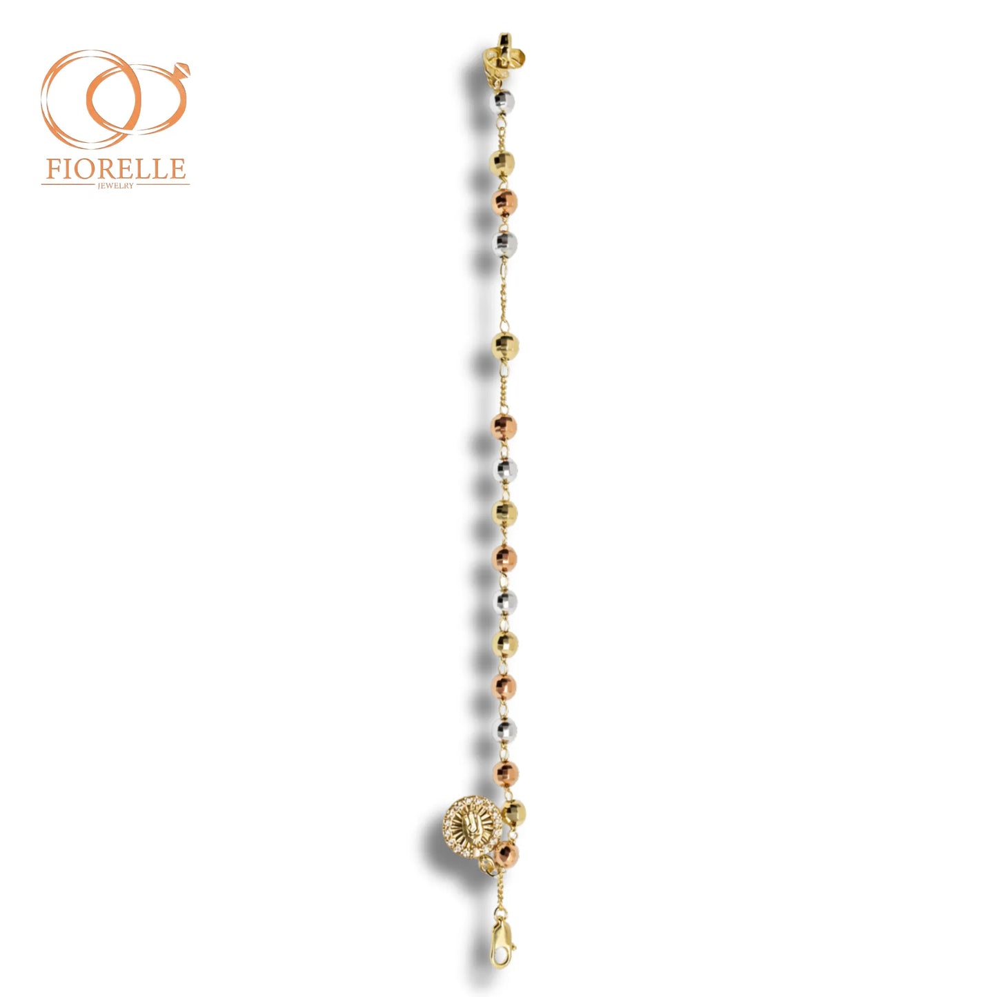 Pulsera Tricolor con Medalla Religiosa