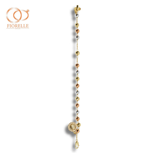 Pulsera Tricolor con Medalla Religiosa
