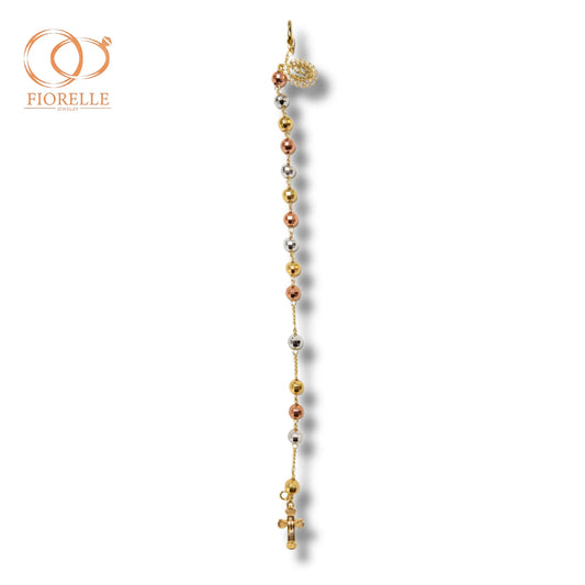 Pulsera Tricolor con Cruz Colgante