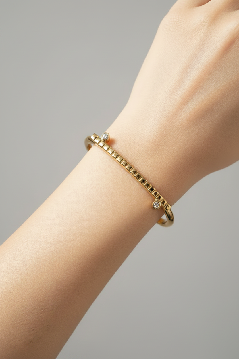 Vista lateral brazalete dorado - Perimetral